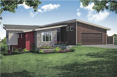 4-Bedroom, 3957 Sq Ft Mid-Century Modern House - Plan #108-1924 - Front Exterior