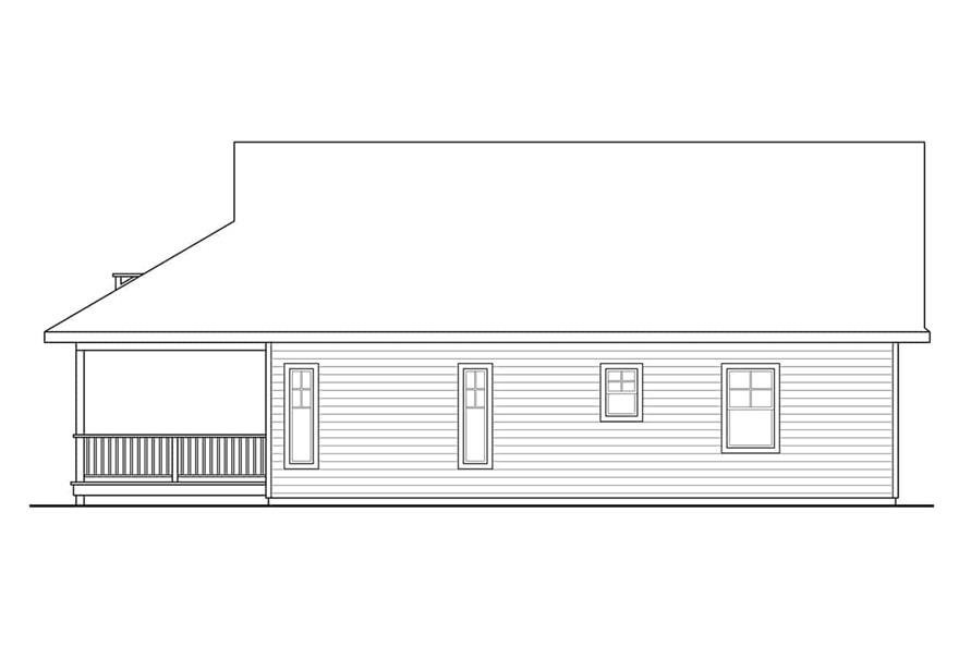 Home Plan Right Elevation of this 2-Bedroom,1120 Sq Ft Plan -108-1945