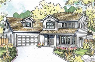 3-Bedroom, 1765 Sq Ft Colonial House - Plan #108-1955 - Front Exterior