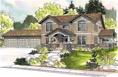 3-Bedroom, 3568 Sq Ft Colonial House - Plan #108-1963 - Front Exterior