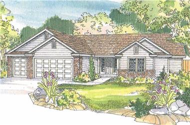 4-Bedroom, 2310 Sq Ft Ranch Home - Plan 108-1964 - Main Exterior