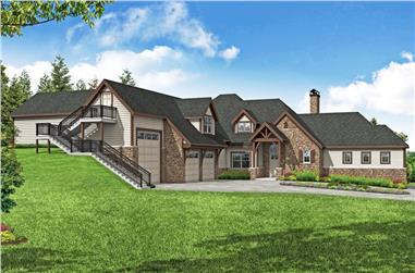 4-Bedroom, 3505 Sq Ft European Country Home - Plan #108-1974 - Main Exterior