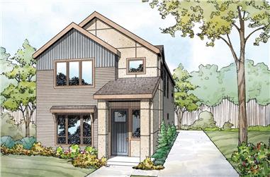 3-Bedroom, 2219 Sq Ft Contemporary House - Plan #108-1984 - Front Exterior