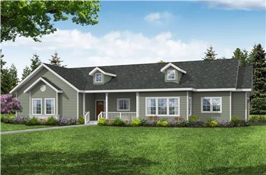 3-Bedroom, 1918 Sq Ft Ranch House - Plan #108-1985 - Front Exterior