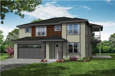3-Bedroom, 2388 Sq Ft Contemporary House - Plan #108-1992 - Front Exterior