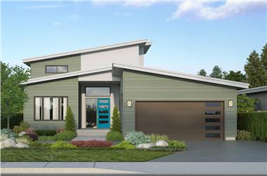 3-Bedroom, 2448 Sq Ft Contemporary House - Plan #108-1995 - Front Exterior