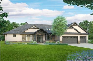 3-Bedroom, 2880 Sq Ft Ranch House - Plan #108-2013 - Front Exterior