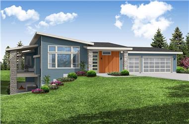 3-4 Bedroom, 2919 Sq Ft Contemporary House - Plan #108-2015 - Front Exterior