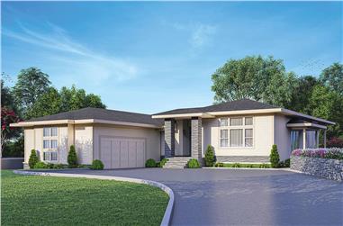 3-Bedroom, 2321 Sq Ft Contemporary House - Plan #108-2021 - Front Exterior