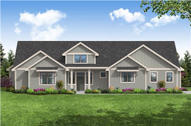 3-Bedroom, 2573 Sq Ft Ranch House Plan - 108-2053 - Front Exterior