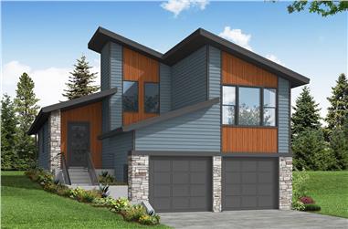 2-Bedroom, 1509 Sq Ft Contemporary Home Plan - 108-2063 - Main Exterior
