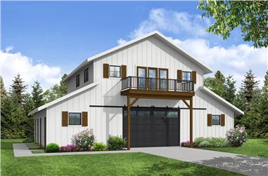 2-Bedroom, 3096 Sq Ft Garage w/Apartments House Plan - 108-2071 - Front Exterior