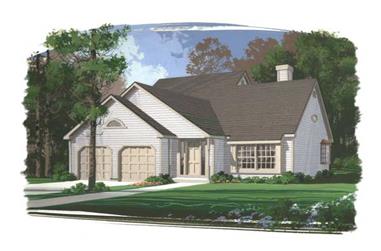 3-Bedroom, 1673 Sq Ft Cape Cod House Plan - 109-1003 - Front Exterior