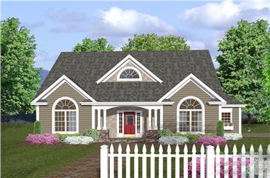 3-Bedroom, 1798 Sq Ft Traditional Southern-Inspired Ranch House Plan - 109-1005 - Front Exterior