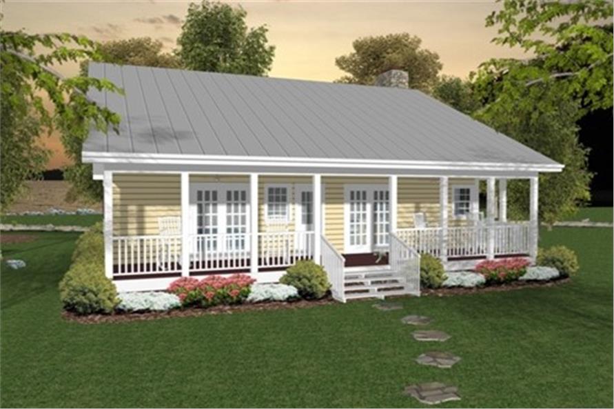 Front View of this 2-Bedroom, 953 Sq Ft Plan - 109-1010