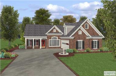 3-Bedroom, 1831 Sq Ft Country House Plan - 109-1018 - Front Exterior