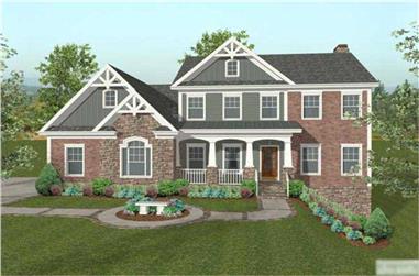 4-Bedroom, 2493 Sq Ft Traditional House Plan - 109-1020 - Front Exterior
