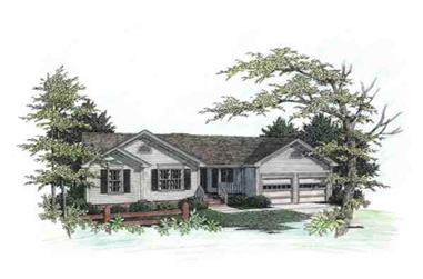 3-Bedroom, 1069 Sq Ft Country House Plan - 109-1032 - Front Exterior