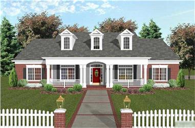 4-Bedroom, 1992 Sq Ft Colonial House Plan - 109-1035 - Front Exterior