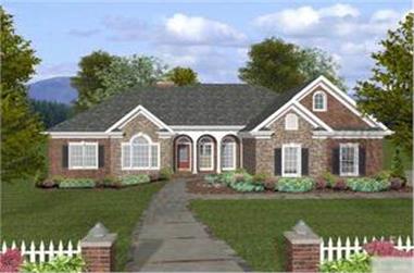 4-Bedroom, 2000 Sq Ft Ranch House Plan - 109-1048 - Front Exterior