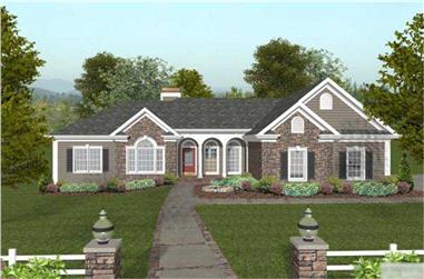 4-Bedroom, 2000 Sq Ft Country Home Plan - 109-1049 - Main Exterior
