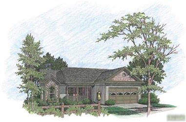 3-Bedroom, 1381 Sq Ft Ranch House Plan - 109-1118 - Front Exterior