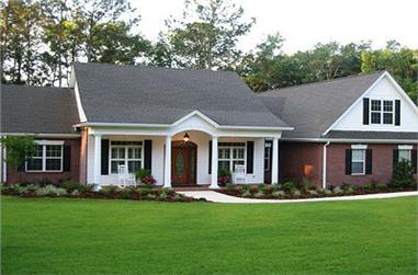 3-Bedroom, 2097 Sq Ft Colonial Ranch Home Plan - 109-1184 - Main Exterior