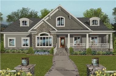 4-Bedroom, 2099 Sq Ft Cottage House Plan - 109-1196 - Front Exterior