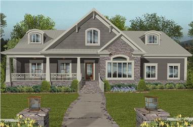 4-Bedroom, 2099 Sq Ft Cottage House Plan - 109-1197 - Front Exterior