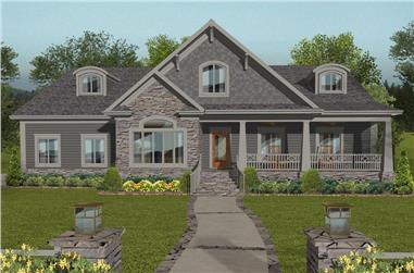 4-Bedroom, 2234 Sq Ft Cottage House Plan - 109-1198 - Front Exterior