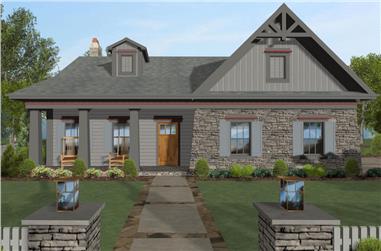 4-Bedroom, 1499 Sq Ft Cottage Home Plan - 109-1199 - Main Exterior