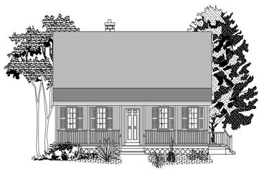 3-Bedroom, 1517 Sq Ft Country Home Plan - 110-1029 - Main Exterior