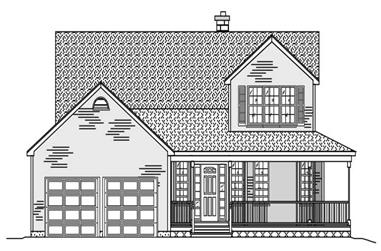 3-Bedroom, 2157 Sq Ft Cape Cod House Plan - 110-1033 - Front Exterior
