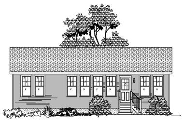 2-Bedroom, 1152 Sq Ft Ranch House Plan - 110-1047 - Front Exterior