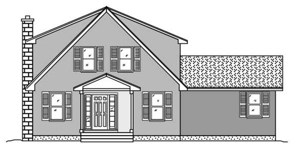 This image shows the front elevation of these Unique House Plans.