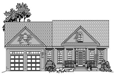 3-Bedroom, 1853 Sq Ft Craftsman House Plan - 110-1052 - Front Exterior