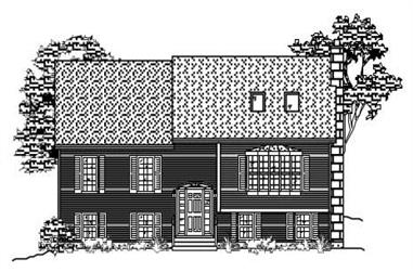 3-Bedroom, 1912 Sq Ft Multi-Level House Plan - 110-1061 - Front Exterior