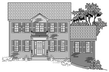 3-Bedroom, 2084 Sq Ft Colonial House Plan - 110-1062 - Front Exterior