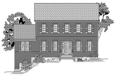 3-Bedroom, 2542 Sq Ft Colonial Home Plan - 110-1067 - Main Exterior