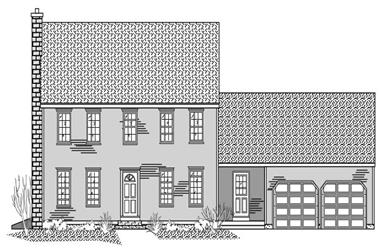 3-Bedroom, 2180 Sq Ft Colonial Home Plan - 110-1094 - Main Exterior
