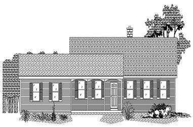 2-Bedroom, 1288 Sq Ft Ranch Home Plan - 110-1101 - Main Exterior