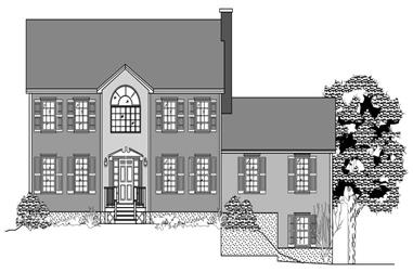 4-Bedroom, 2728 Sq Ft Colonial House Plan - 110-1111 - Front Exterior