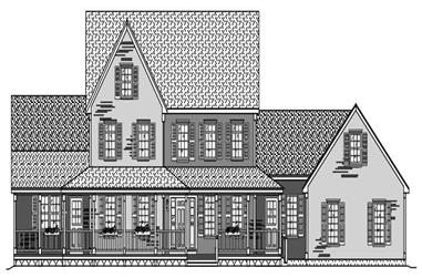 4-Bedroom, 3266 Sq Ft Country House Plan - 110-1121 - Front Exterior