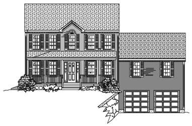 3-Bedroom, 1596 Sq Ft Country Home Plan - 110-1123 - Main Exterior