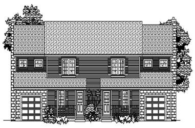 3-Bedroom, 3044 Sq Ft Multi-Unit House Plan - 110-1161 - Front Exterior