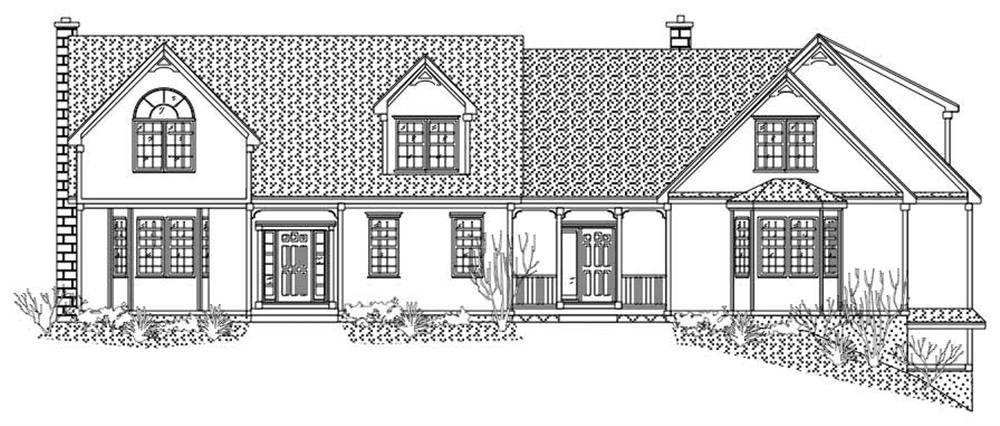 This is the front elevation for these European Homeplans.
