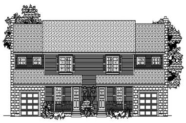 2-Bedroom, 3044 Sq Ft Multi-Unit House Plan - 110-1174 - Front Exterior