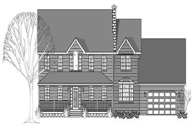 4-Bedroom, 2967 Sq Ft Country House Plan - 110-1186 - Front Exterior