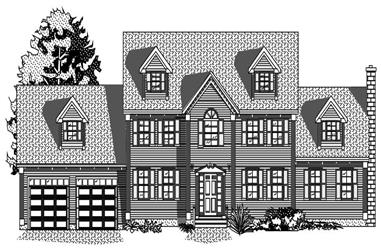 3-Bedroom, 2209 Sq Ft Cape Cod House Plan - 110-1187 - Front Exterior
