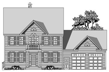 3-Bedroom, 2507 Sq Ft Country House Plan - 110-1192 - Front Exterior